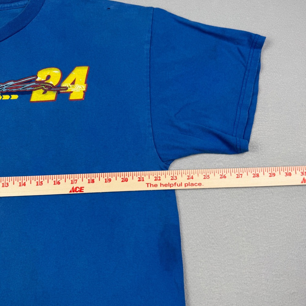 Vintage Jeff Gordon NASCAR T-Shirt Blue Chase Authentics Number 24 Mens L - Picture 5 of 7